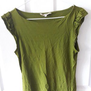Green Cap Sleeve Shirt